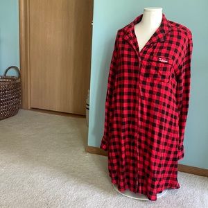 SM/M Long plaid pajama dress shirt Tahnee